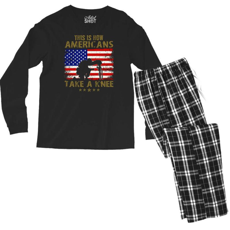 Americans Veteran Men's Long Sleeve Pajama Set by Vishaka | Artistshot