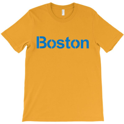 Retro Yellow Boston T-shirt Designed By Rame Halili