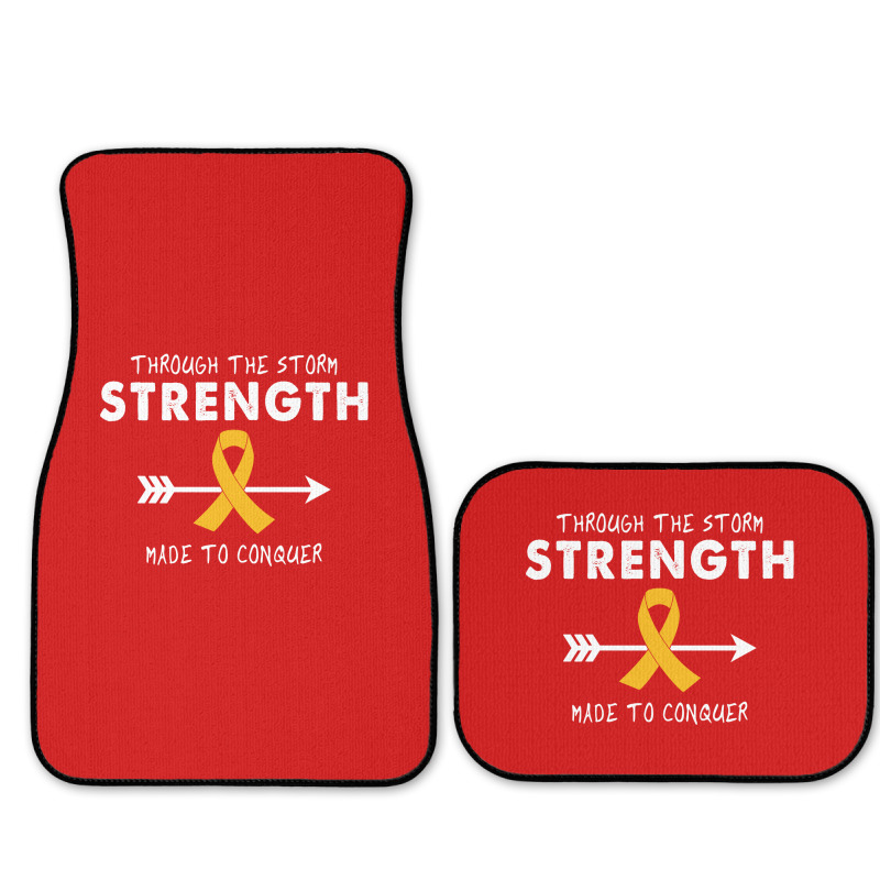 Through The Storm Strength Made To Conquer Full Set Car Mats | Artistshot