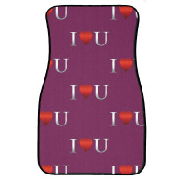 I Love U Heart Front Car Mat | Artistshot