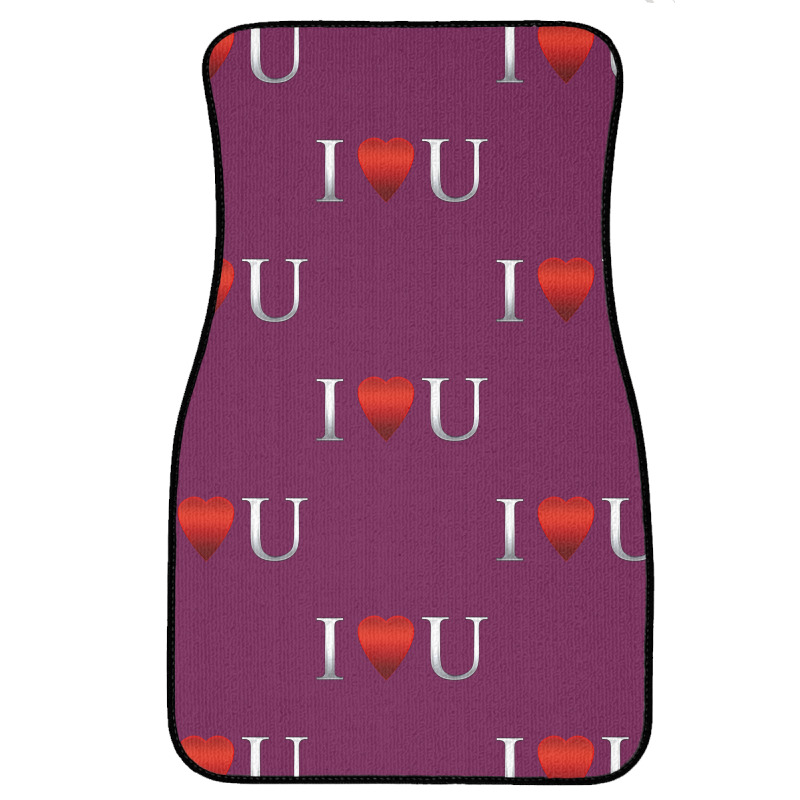 I Love U Heart Front Car Mat | Artistshot