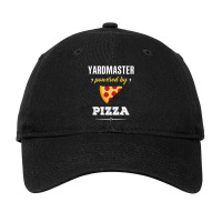 Yardmaster Powered By Pizza Funny Gift Adjustable Cap | Artistshot