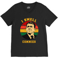 I Smell Commies Ronald Reagan Funny Retro Vintage Art V-neck Tee | Artistshot