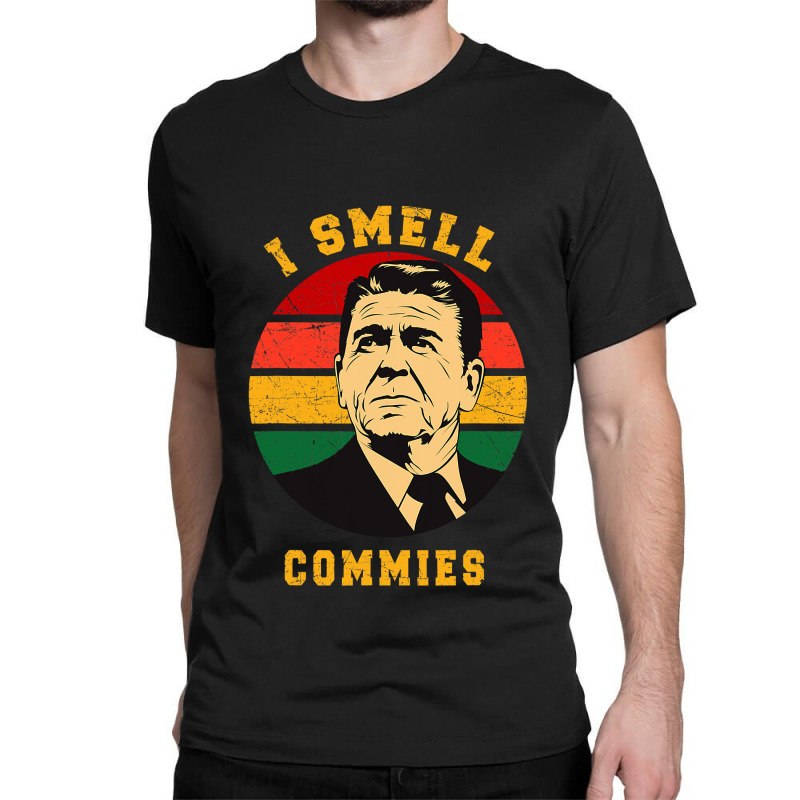 I Smell Commies Ronald Reagan Funny Retro Vintage Art Classic T-shirt by VictorCruz | Artistshot