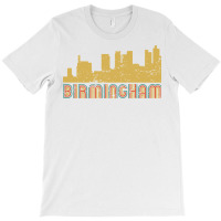 Vintage Retro Birmingham Alabama Skyline Long Sleeve T Shirt T-shirt | Artistshot