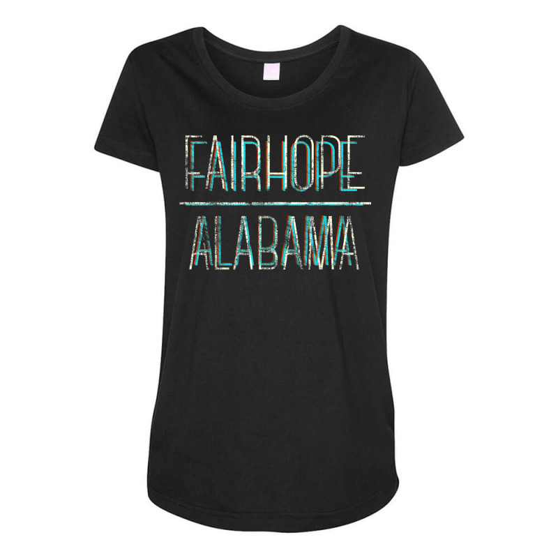 Vintage Retro Distressed Fairhope Alabama T Shirt Maternity Scoop Neck T-shirt by paisleafuscaldo | Artistshot