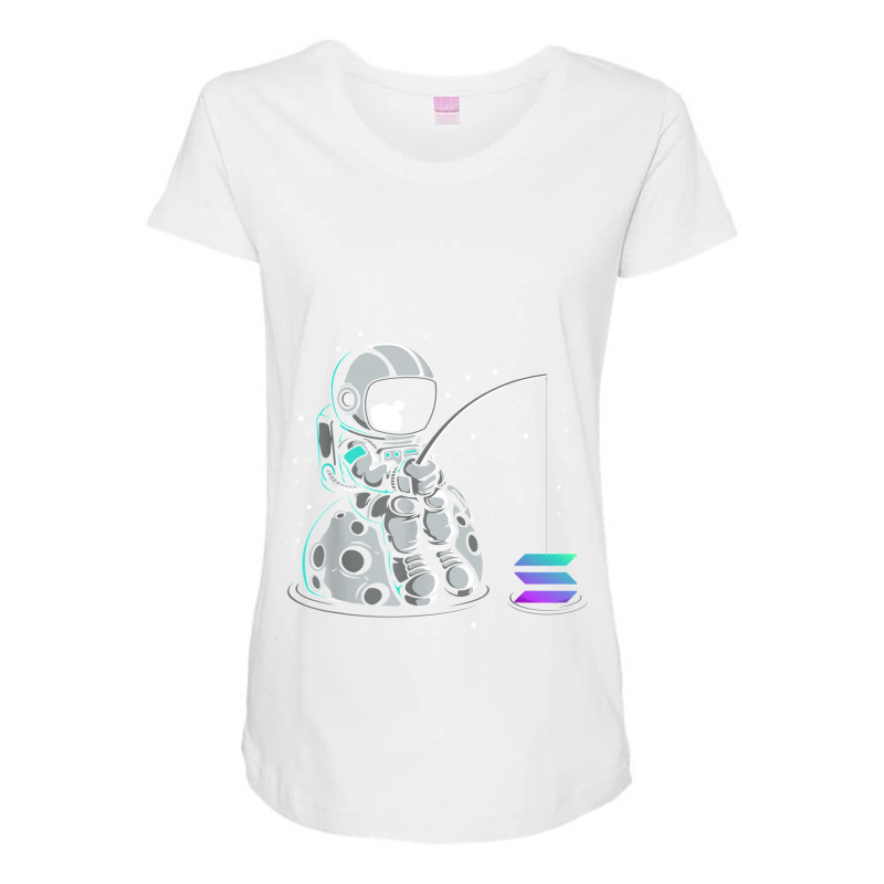 Solana Fishing, Crypto Bullrun Sol Token Rich Millionaire T Shirt Maternity Scoop Neck T-shirt by James William | Artistshot