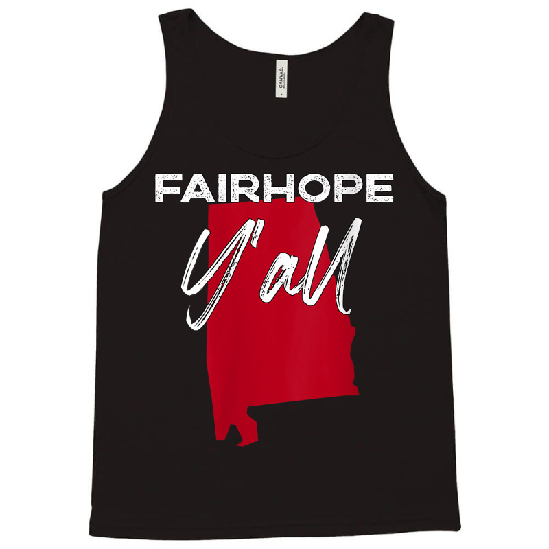 Womens Fairhope Alabama Y'all Al Pride State Map Cute V Neck T Shirt Tank Top by paisleafuscaldo | Artistshot