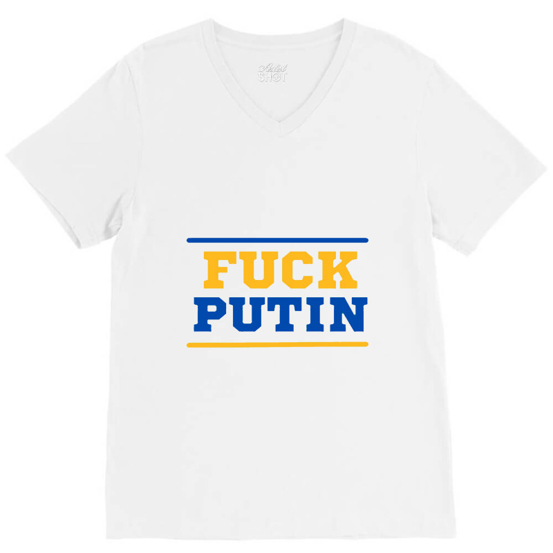 Fuck Putin V-Neck Tee by creativelylily | Artistshot