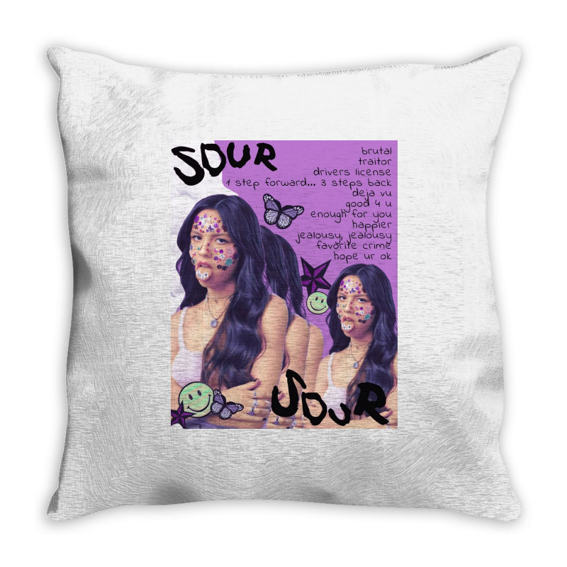 Sour Olivia Rodrigo Throw Pillow | Artistshot