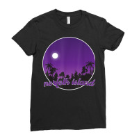 Norfolk Island By Night With Palms T Shirt Ladies Fitted T-shirt | Artistshot