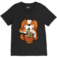 Egg Spaghetti Noodle V-neck Tee | Artistshot