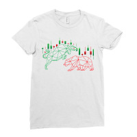 Trading Market Trader Investor Bull Bear T Shirt Ladies Fitted T-shirt | Artistshot