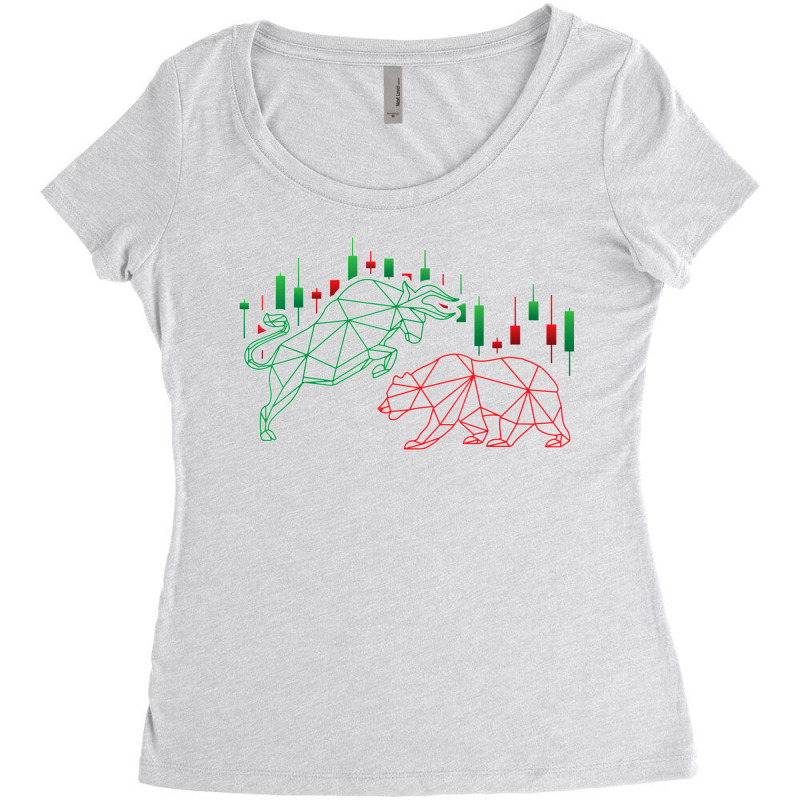 Trading Market Trader Investor Bull Bear T Shirt Women's Triblend Scoop T-shirt by NatalieRoseHeinz | Artistshot