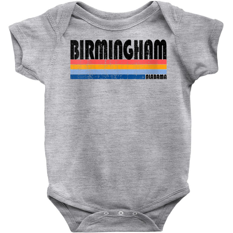 Womens Vintage 70s 80s Style Birmingham, Alabama V Neck T Shirt Baby Bodysuit by paisleafuscaldo | Artistshot