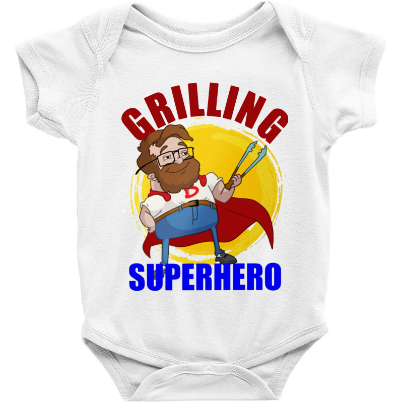 Grilling Superhero Baby Bodysuit | Artistshot