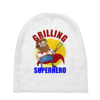 Grilling Superhero Baby Beanies | Artistshot