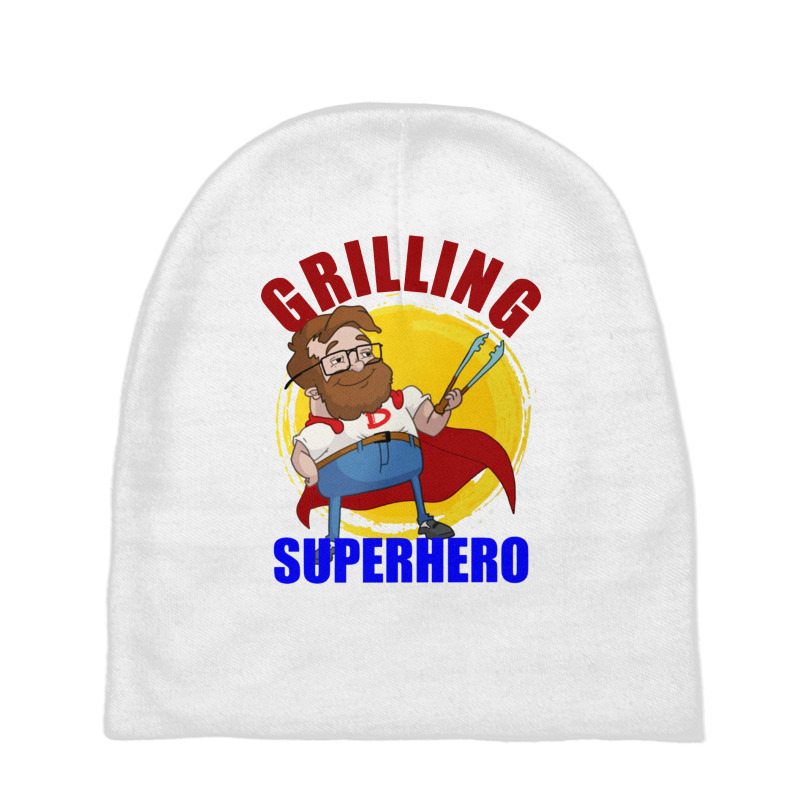 Grilling Superhero Baby Beanies | Artistshot