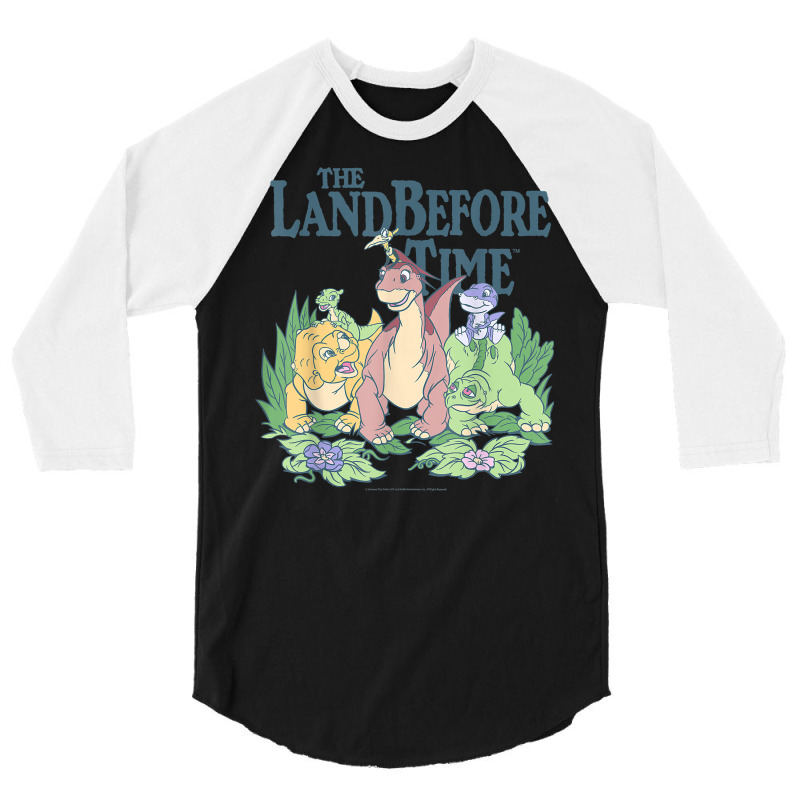 Land Before Time Pastel Dinosaur Friends T Shirt 3/4 Sleeve Shirt | Artistshot