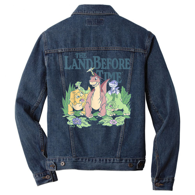 Land Before Time Pastel Dinosaur Friends T Shirt Men Denim Jacket | Artistshot