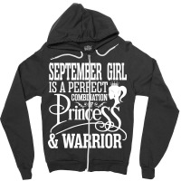 September Girl Is A Perfect Combination Of Princes Zipper Hoodie | Artistshot