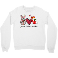 Peace Love Christmas Tis The Season Christmas Family Pajamas T Shirt Crewneck Sweatshirt | Artistshot