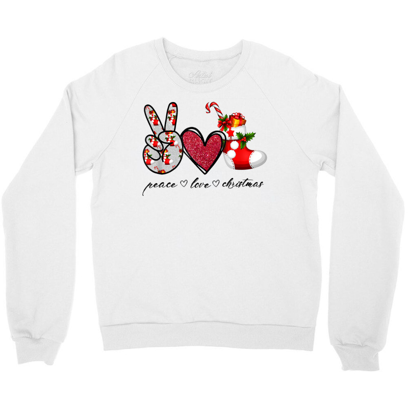 Peace Love Christmas Tis The Season Christmas Family Pajamas T Shirt Crewneck Sweatshirt by kryloxsiriaso4 | Artistshot