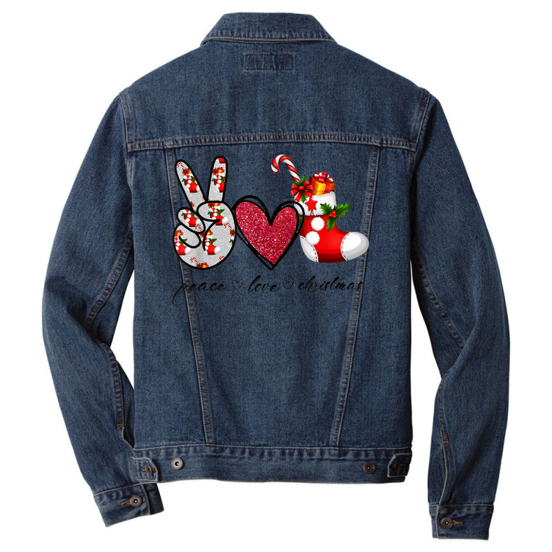 Peace Love Christmas Tis The Season Christmas Family Pajamas T Shirt Men Denim Jacket by kryloxsiriaso4 | Artistshot