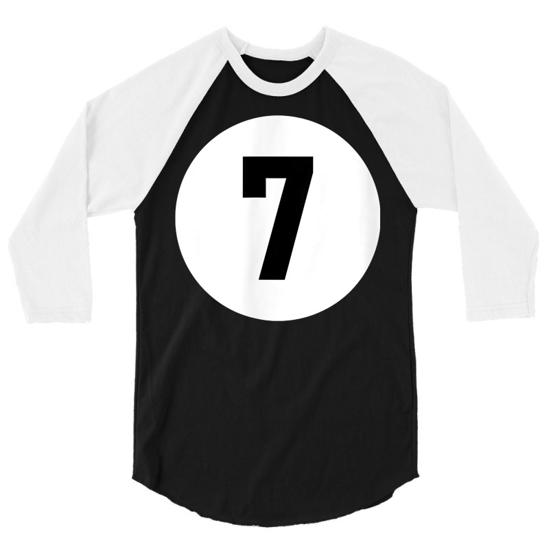 Pool Ball 7 Matching Billiards Gift Easy Halloween Costume T Shirt 3/4 Sleeve Shirt | Artistshot