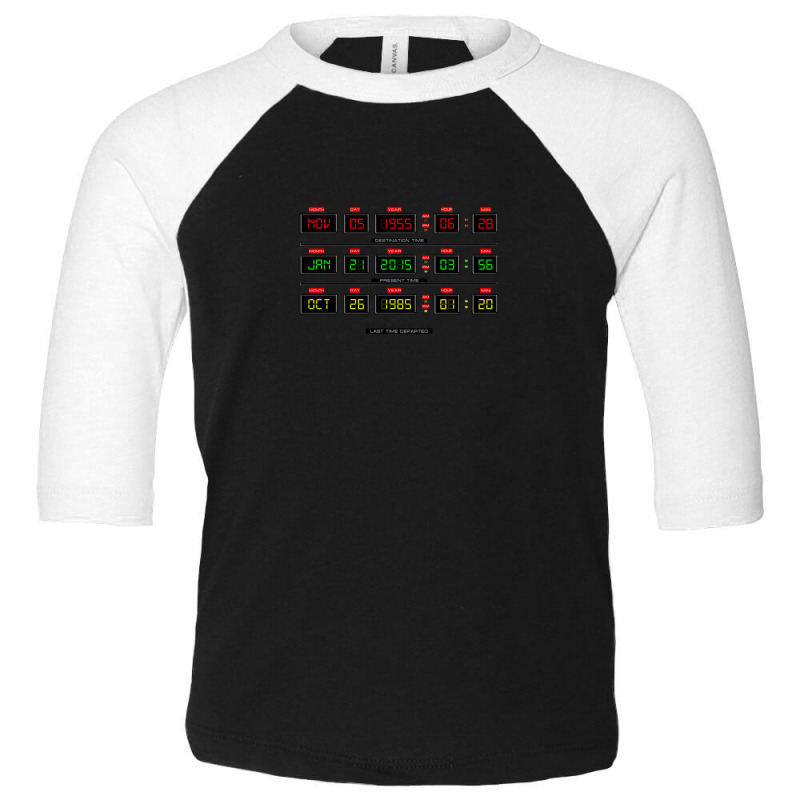 Back To The Future Time Circuits Toddler 3/4 Sleeve Tee by BeautyShop | Artistshot