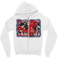 Bandana Cowhide Denim Background Zipper Hoodie | Artistshot