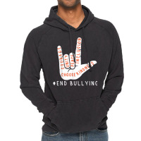 Unity Day Orange Kids 2021 Anti Bullying Love Sign Language Vintage Hoodie | Artistshot