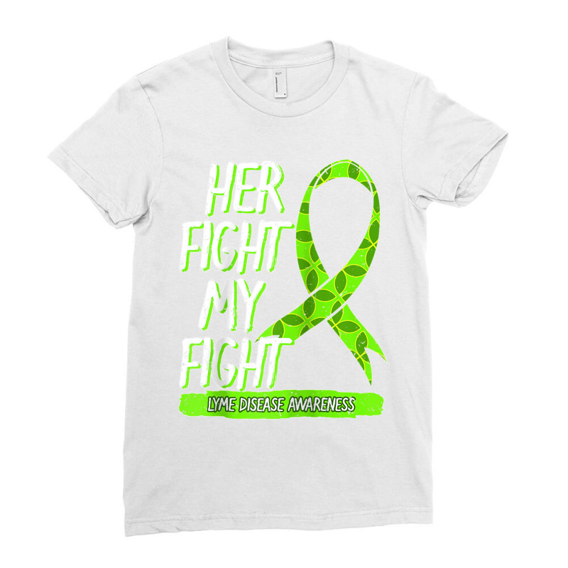 Lyme Disease Awareness Green Ribbon Erythema Ticks Gift Idea Raglan Ba Ladies Fitted T-Shirt by CharlesLCross | Artistshot