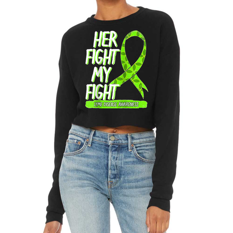 Lyme Disease Awareness Green Ribbon Erythema Ticks Gift Idea Raglan Ba Cropped Sweater by CharlesLCross | Artistshot