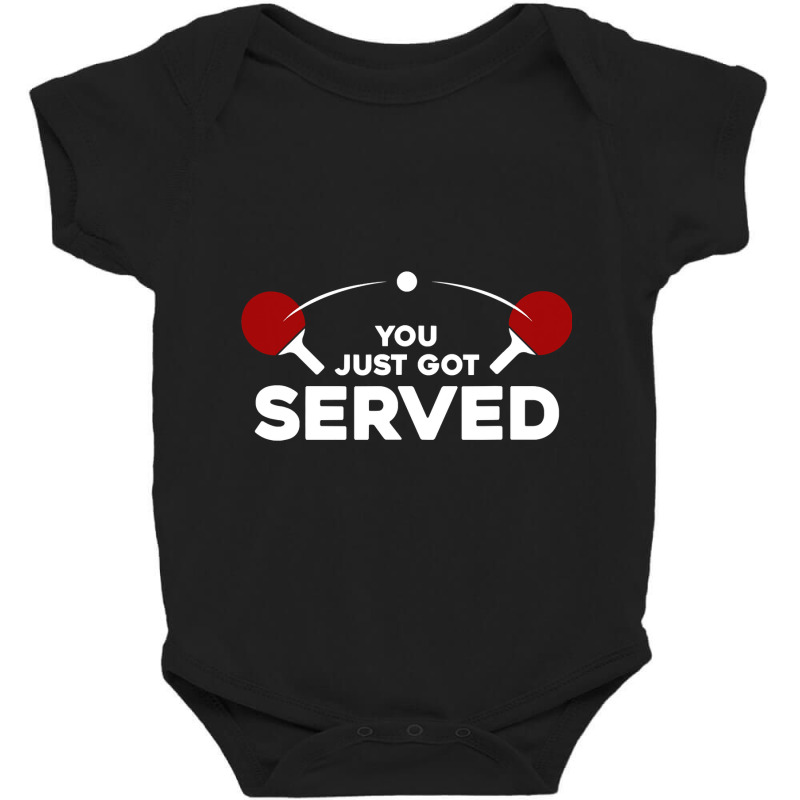 Funny Ping Pong Served T Shirt Table Tennis Gift Baby Bodysuit by Binhthai9809 | Artistshot