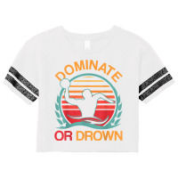 Water Polo Dominate Or Drown Funny Waterpolo Player Scorecard Crop Tee | Artistshot