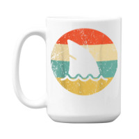 Shark Fin Retro Style Shark T Shirt 15 Oz Coffee Mug | Artistshot