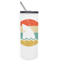 Shark Fin Retro Style Shark T Shirt Skinny Tumbler | Artistshot