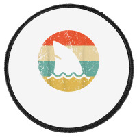 Shark Fin Retro Style Shark T Shirt Round Patch | Artistshot