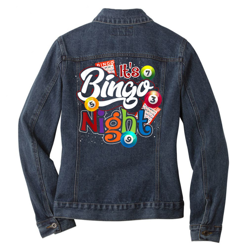 Bingo Night Gift Bingo Player Lottery Winner Gambling Bingo T Shirt Ladies Denim Jacket by jacolepachew | Artistshot