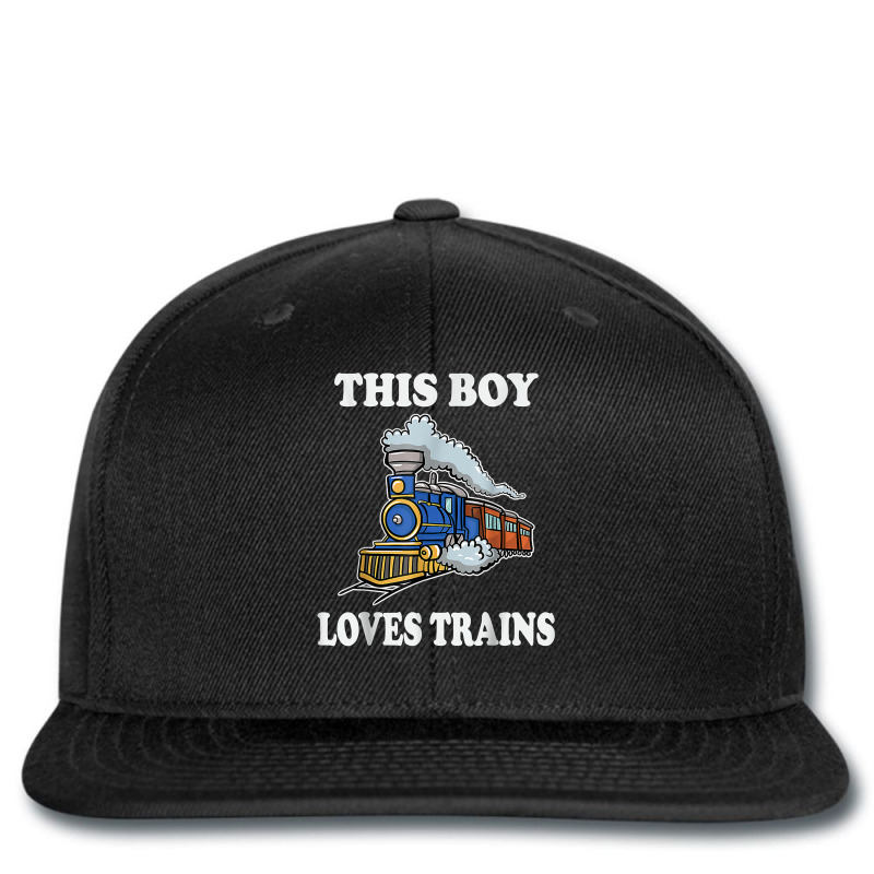 This Boy Loves Trains For A Train Lover Wagon Locomotive T Shirt Printed hat by h.avenaver | Artistshot