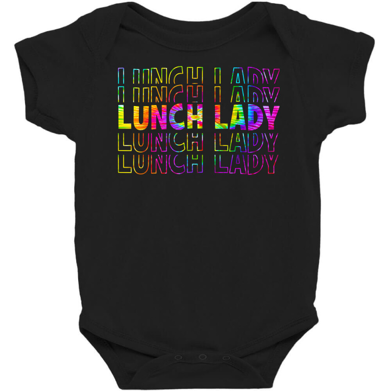 Tie Dye Lunch Lady Squad Shirt, Funny Lunch Lady Shir T Shirt Baby Bodysuit | Artistshot