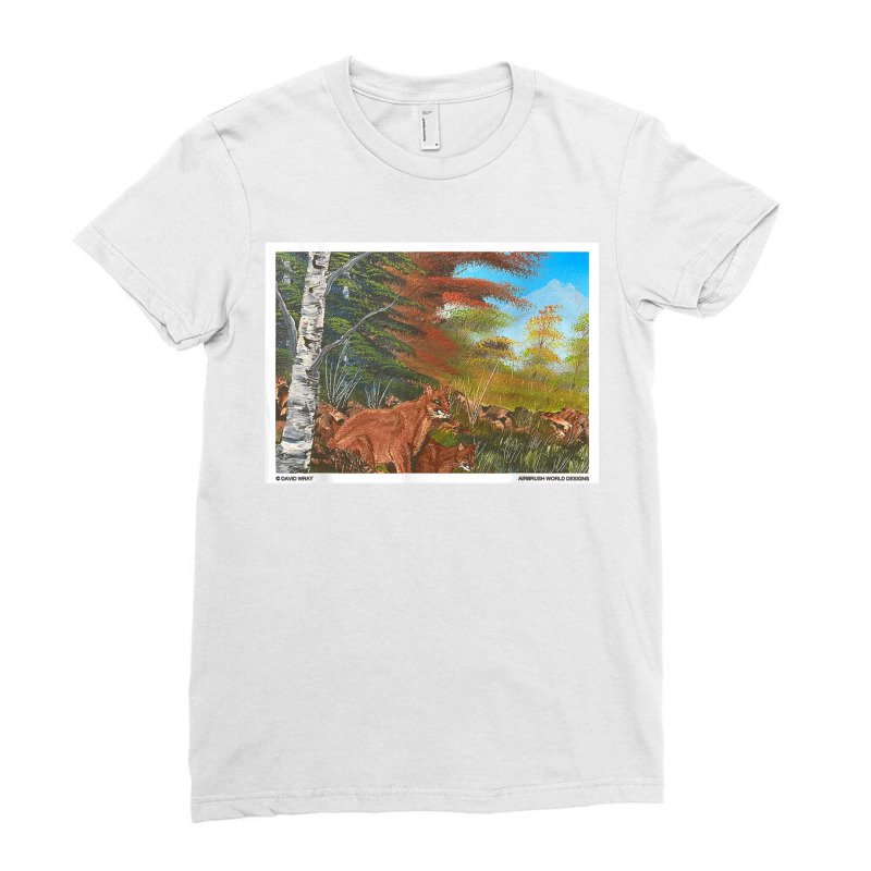 Cougars Lions Of The Mountain Animals Of The World Gift T Shirt Ladies Fitted T-Shirt by NatalieRoseHeinz | Artistshot