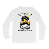 Womens Endometriosis Warrior Messy Bun Yellow Ribbon Endo Awareness Long Sleeve Shirts | Artistshot