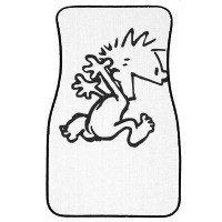 Calvin & Hobbes Comic Running Naked Front Car Mat | Artistshot