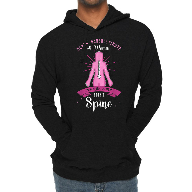 Bionic Spine Surgery Survivor Back Spinal Fusion Lumbar T Shirt Lightweight Hoodie by mikidicosmo | Artistshot