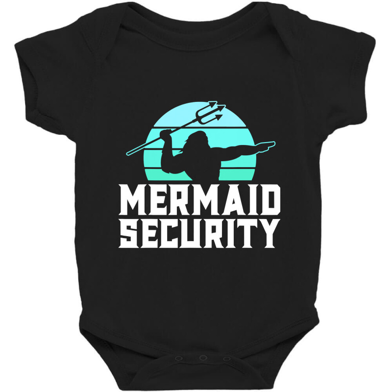 Mermaid Security Shirt Mens Boys Swimmer Dad Merdad Trident T Shirt Baby Bodysuit | Artistshot