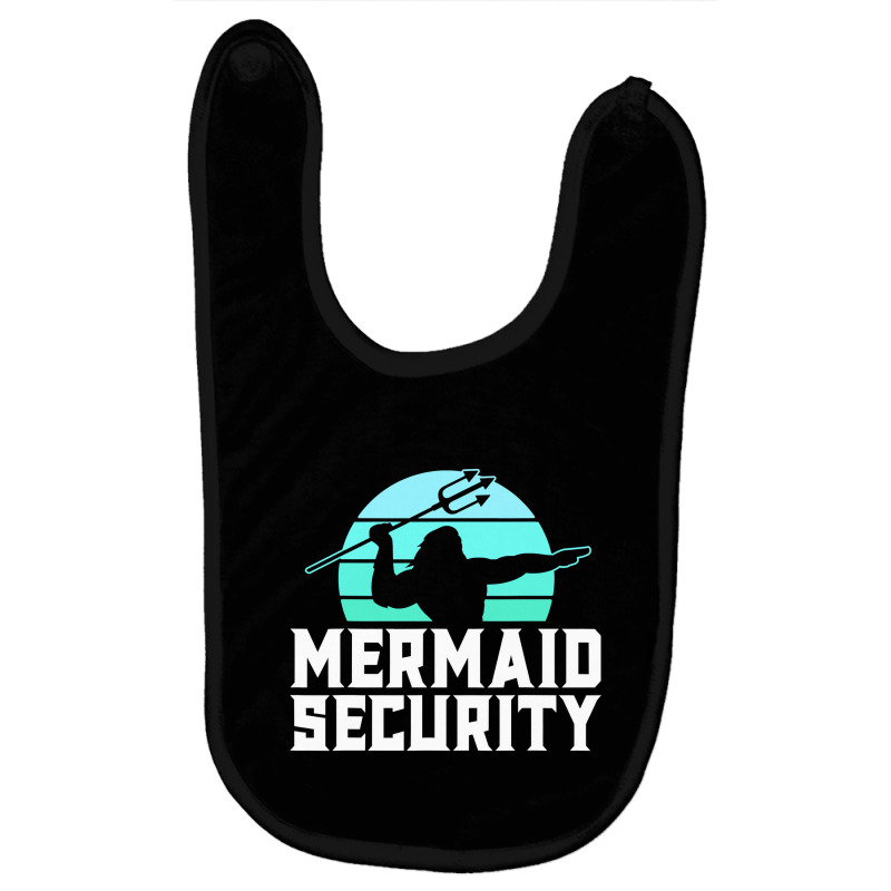 Mermaid Security Shirt Mens Boys Swimmer Dad Merdad Trident T Shirt Baby Bibs | Artistshot