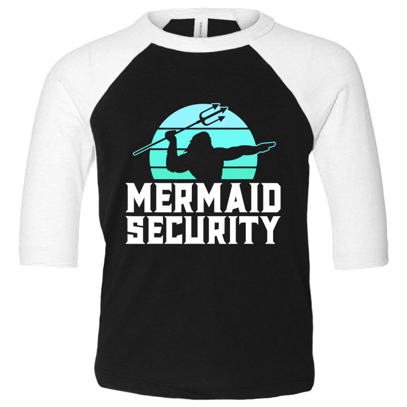 Mermaid Security Shirt Mens Boys Swimmer Dad Merdad Trident T Shirt Toddler 3/4 Sleeve Tee | Artistshot