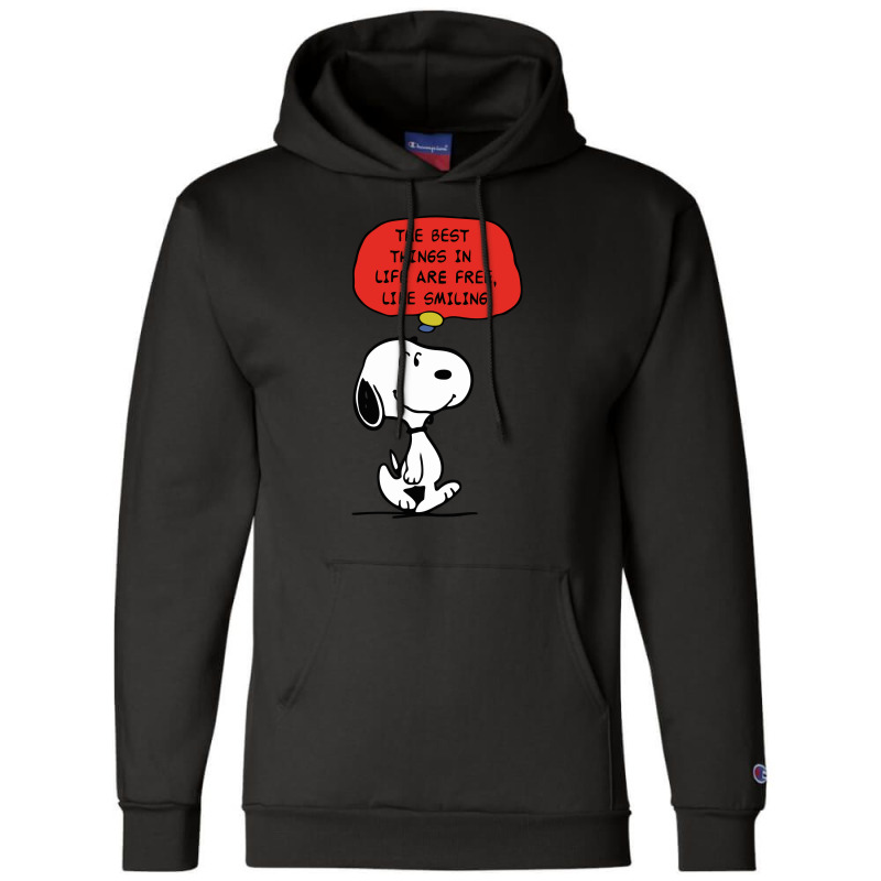 Peanuts Best Things In Life Are Free Champion Hoodie | Artistshot